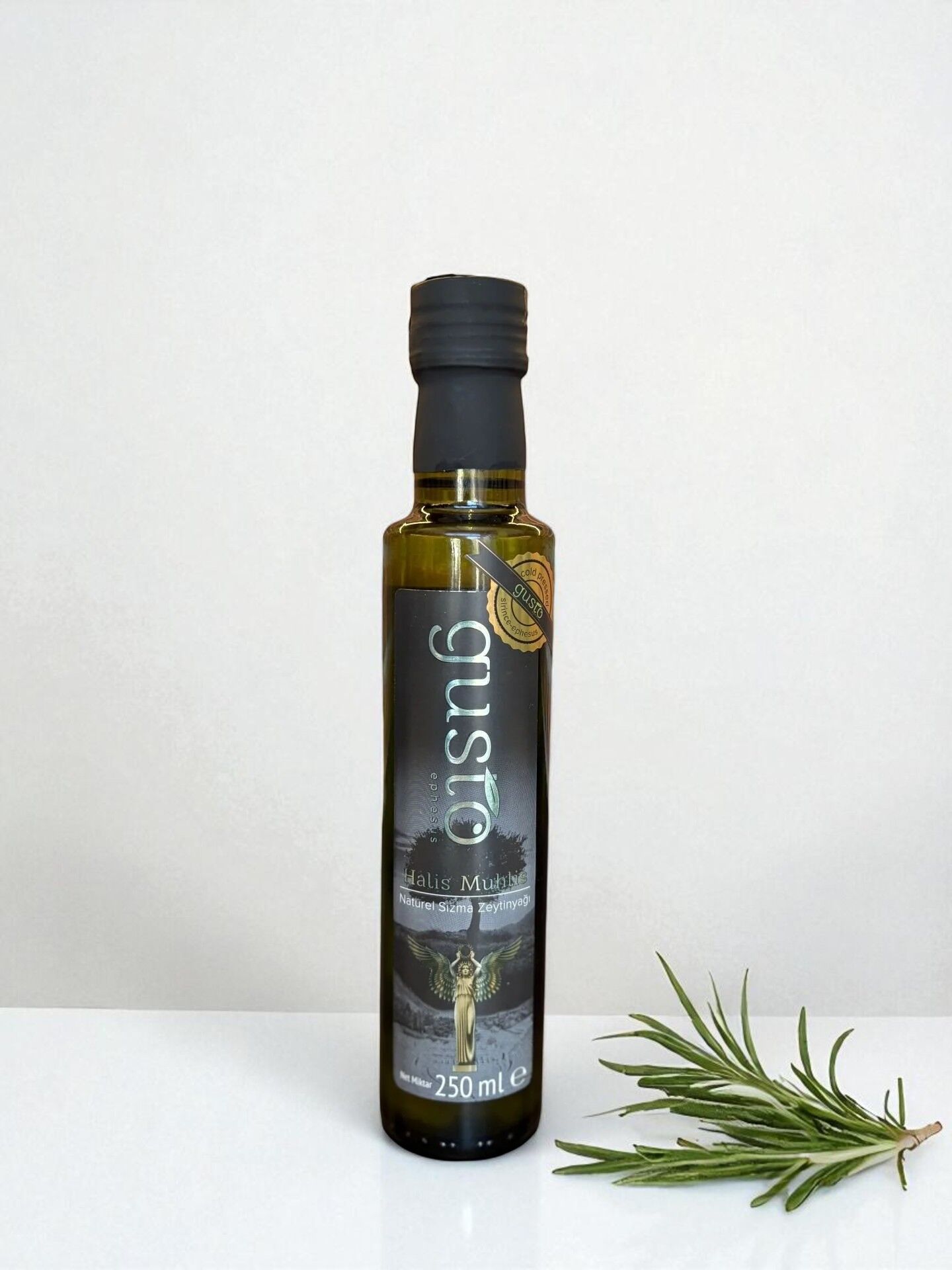 Gusto Ephesus %100 Doğal Erken Hasat Soğuk Sıkım Zeytinyağı – 250 ml Cam Şişe | Ege Naturel Sızma