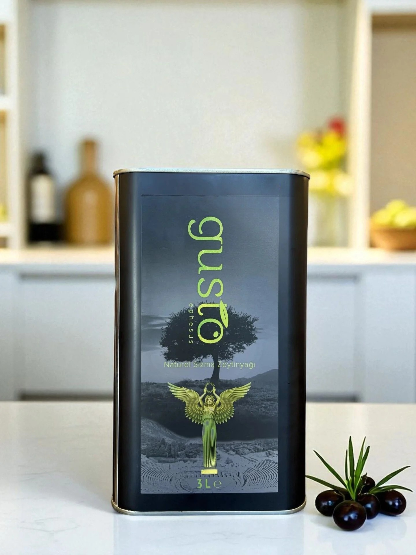 Gusto Ephesus %100 Doğal Soğuk Sıkım Zeytinyağı – 3 Litre | Ege Naturel Sızma