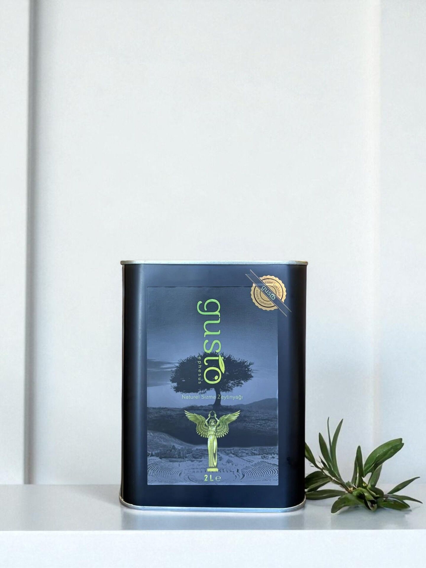 Gusto Ephesus %100 Doğal Erken Hasat Soğuk Sıkım Zeytinyağı – 2 Litre | Ege Naturel Sızma