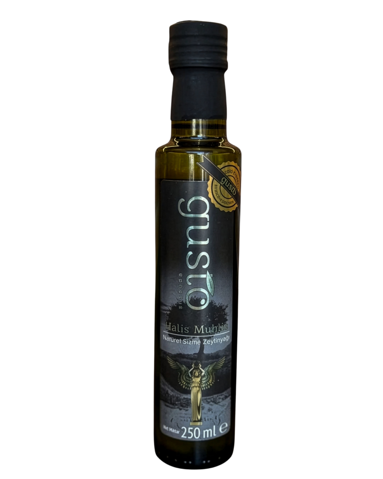 Gusto Ephesus %100 Doğal Erken Hasat Soğuk Sıkım Zeytinyağı – 250 ml Cam Şişe | Ege Naturel Sızma