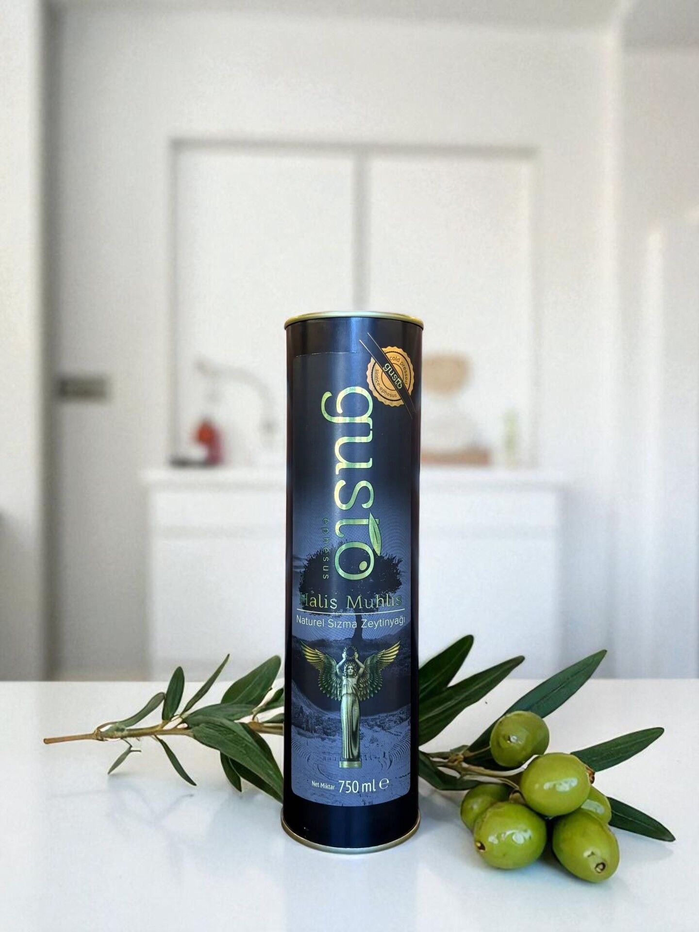 Gusto Ephesus %100 Doğal Erken Hasat Soğuk Sıkım Zeytinyağı – 750 ml | Ege Naturel Sızma