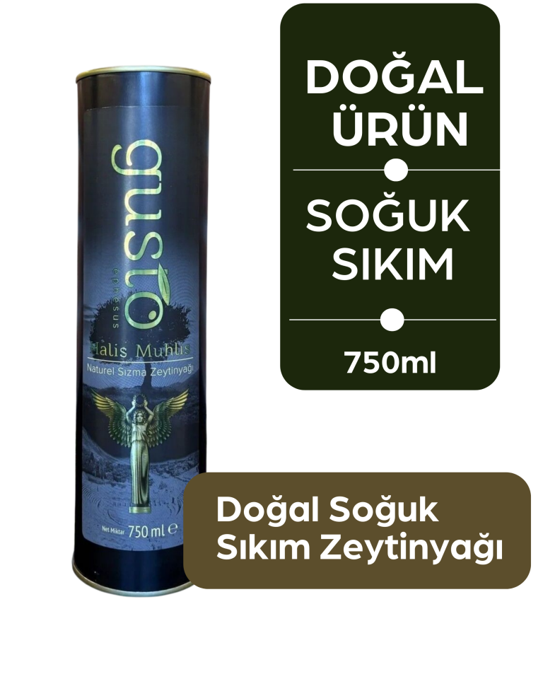 Gusto Ephesus %100 Doğal Soğuk Sıkım Zeytinyağı – 750 ml | Ege Naturel Sızma