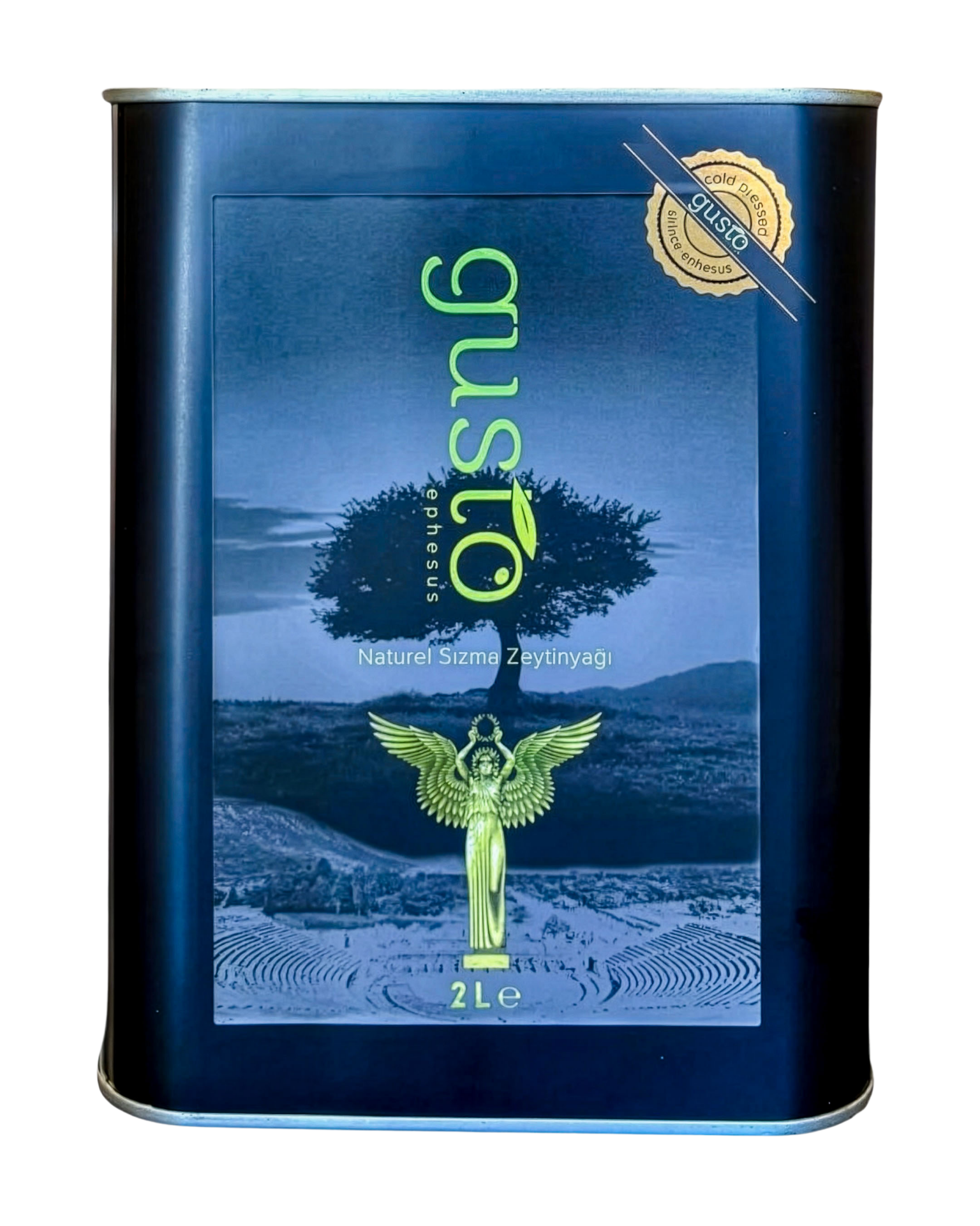 Gusto Ephesus %100 Doğal Erken Hasat Soğuk Sıkım Zeytinyağı – 2 Litre | Ege Naturel Sızma