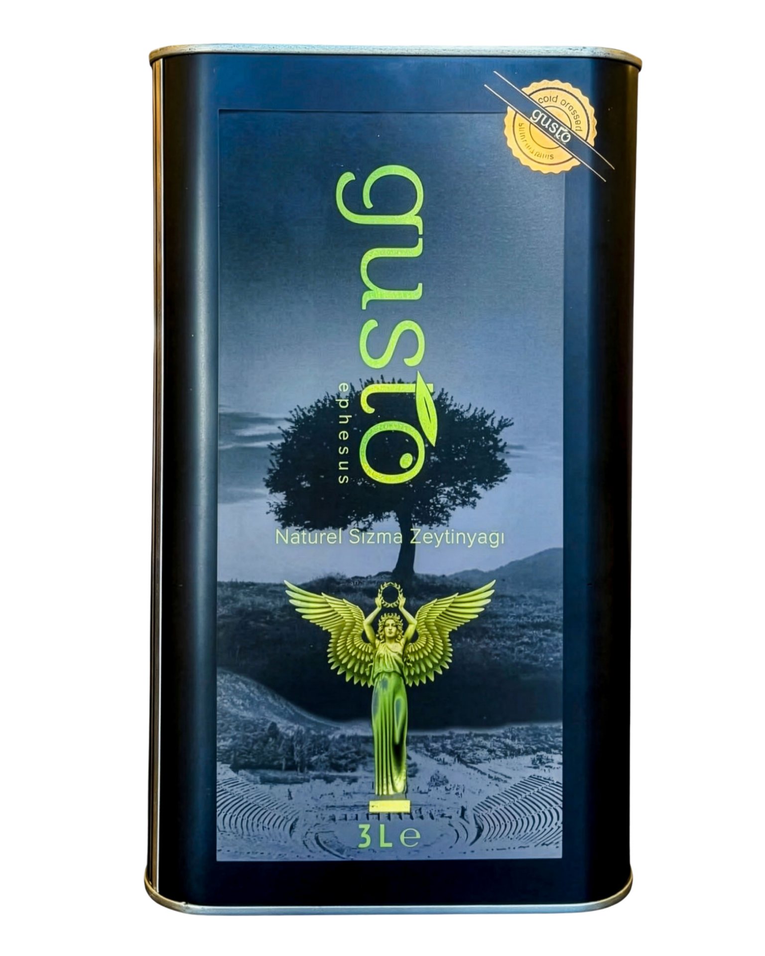 Gusto Ephesus %100 Doğal Erken Hasat Soğuk Sıkım Zeytinyağı – 3 Litre | Ege Naturel Sızma